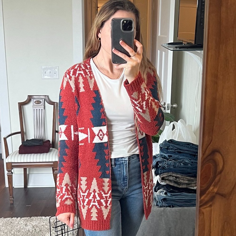 Red Tribal Sweater